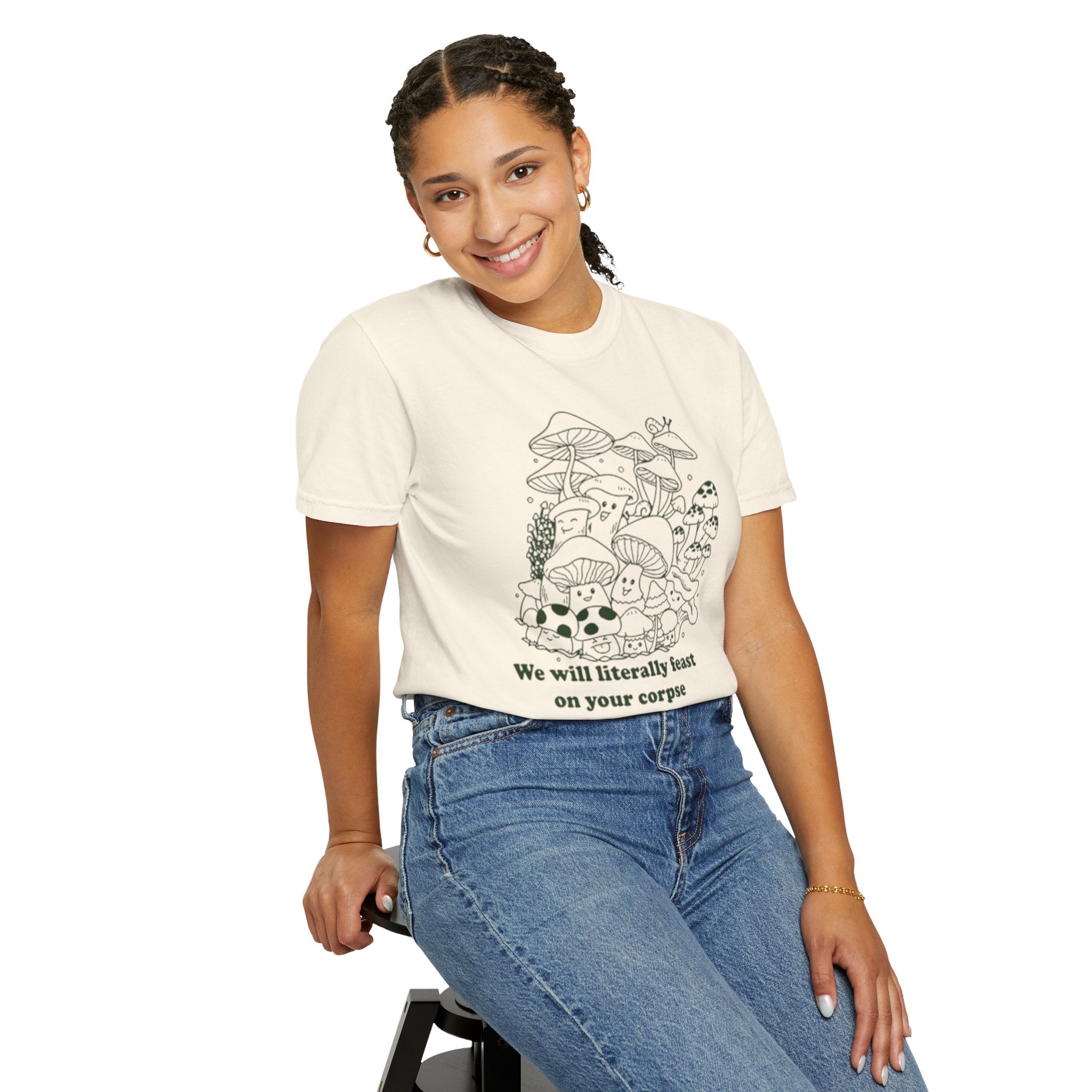 Whimsical Mushroom T-Shirt | Funny Botanical Tee, Cute Gift for Nature Lovers, Eco-Friendly Fashion