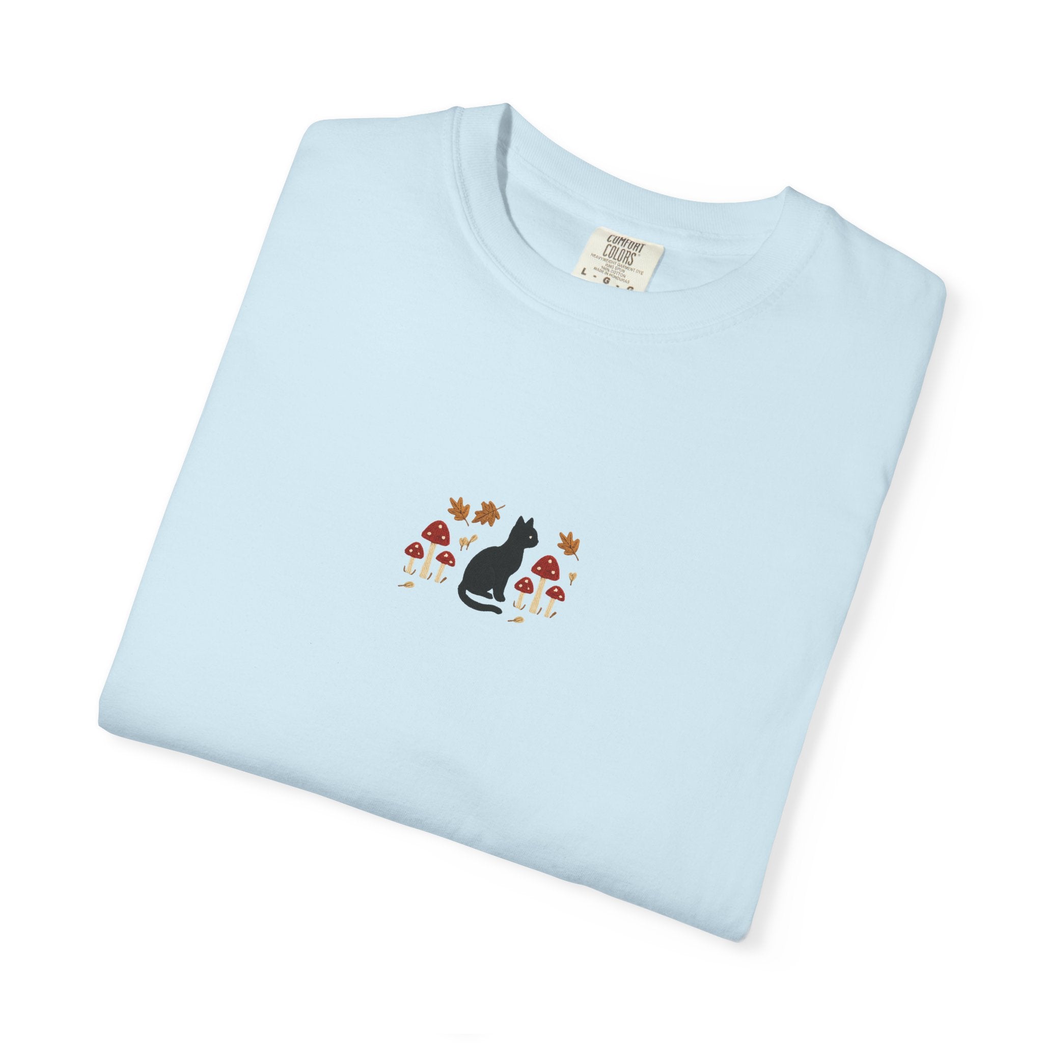 Cat Floral Unisex Garment-Dyed T-Shirt, Cozy Tee, Cat Lover Gift, Casual Wear, Unique Design, Everyday Fashion