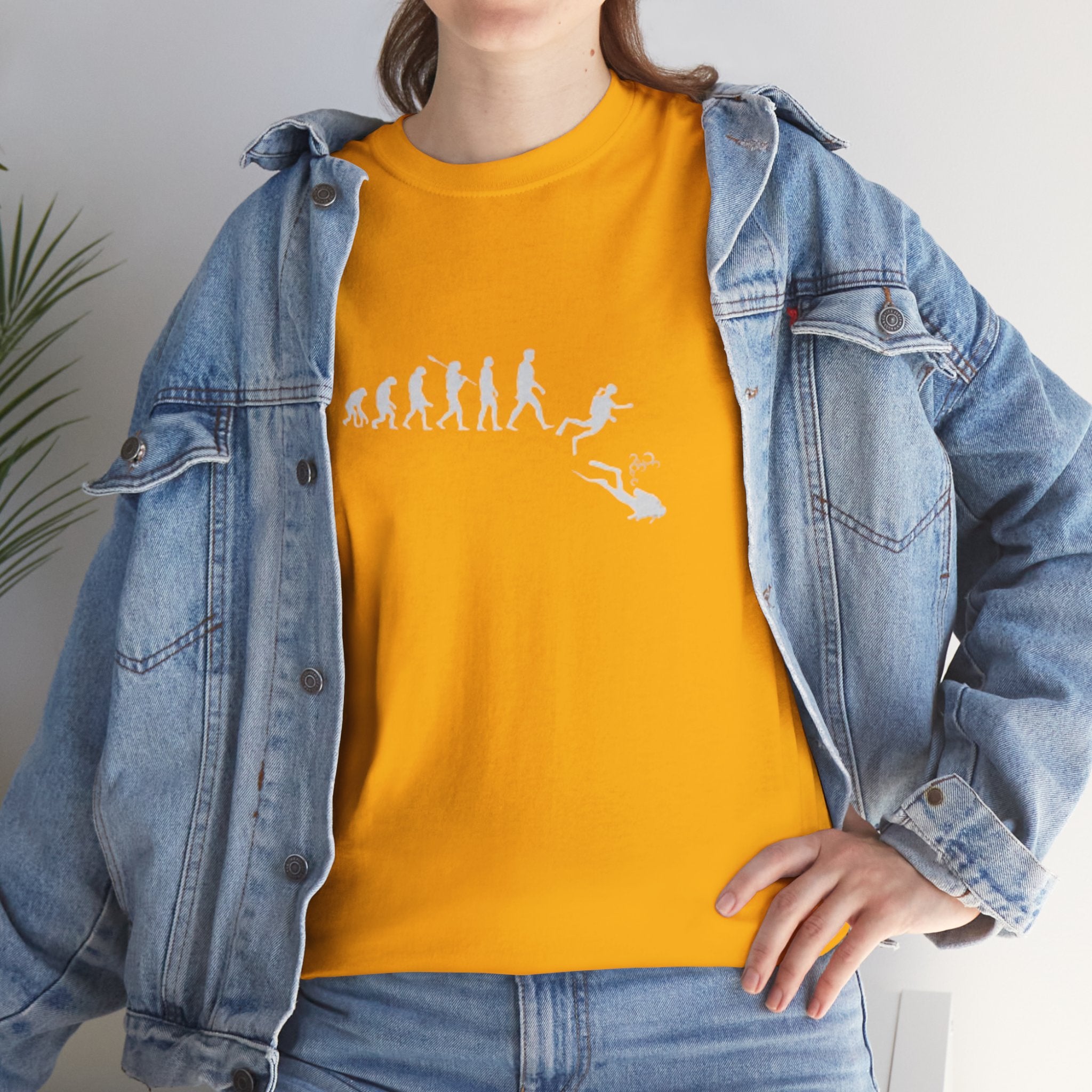 Evolution Theme Unisex Heavy Cotton Tee | Casual Wear, Gift for Nature Lovers