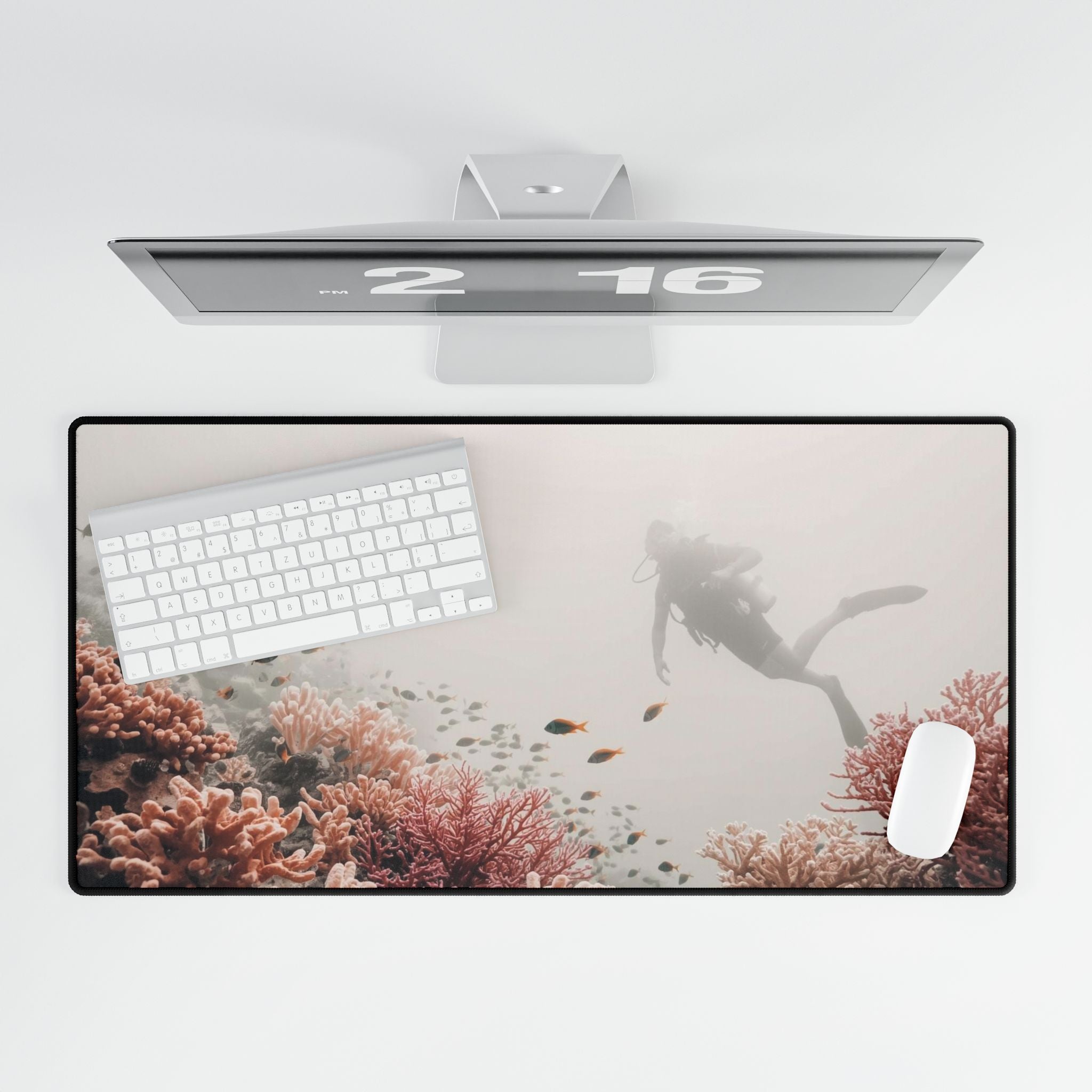 Ocean-Inspired Desk Mat - Perfect for Home Office, Gamer Setup, and Gift for Scuba Divers, Nautical Decor, Office Accessories