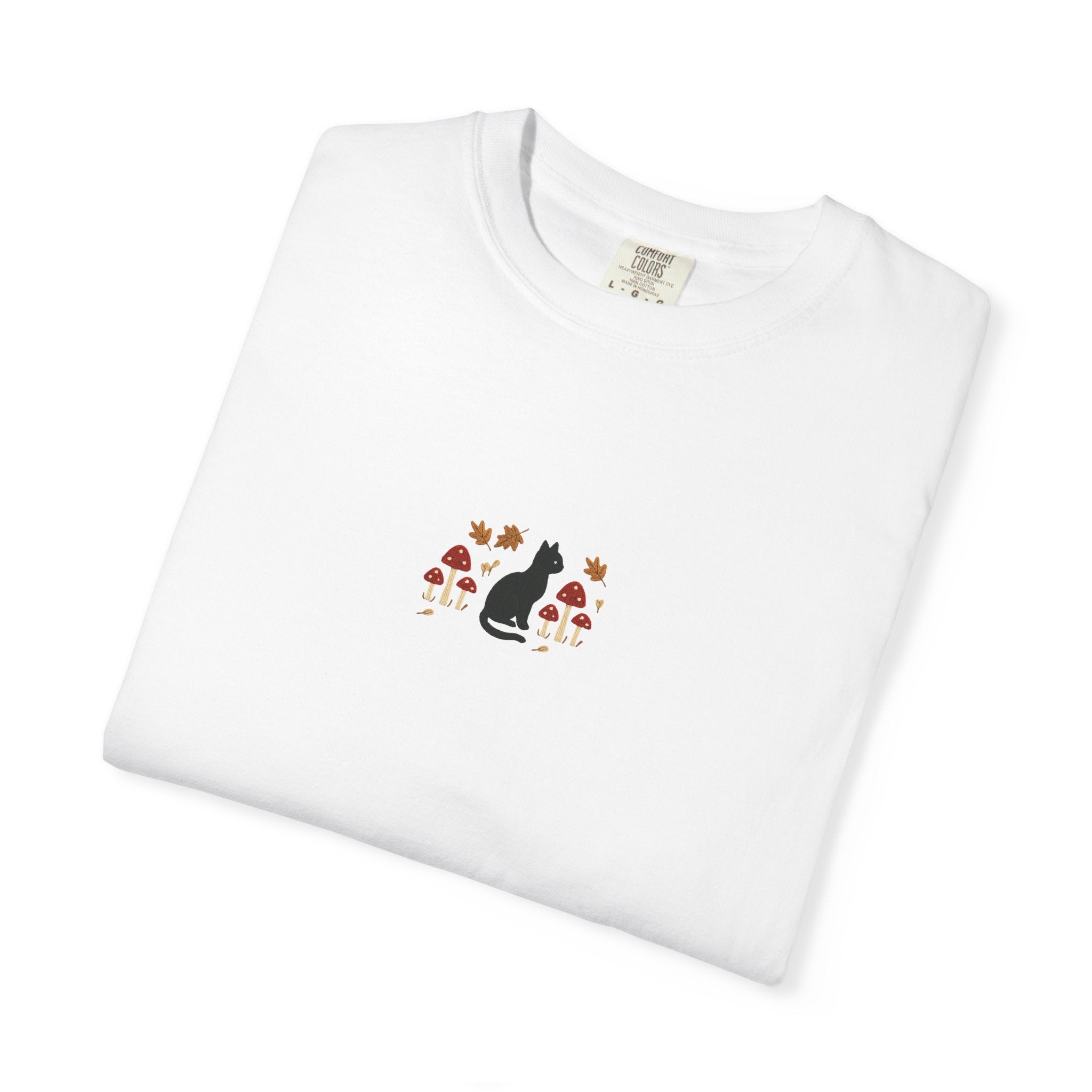 Cat Floral Unisex Garment-Dyed T-Shirt, Cozy Tee, Cat Lover Gift, Casual Wear, Unique Design, Everyday Fashion