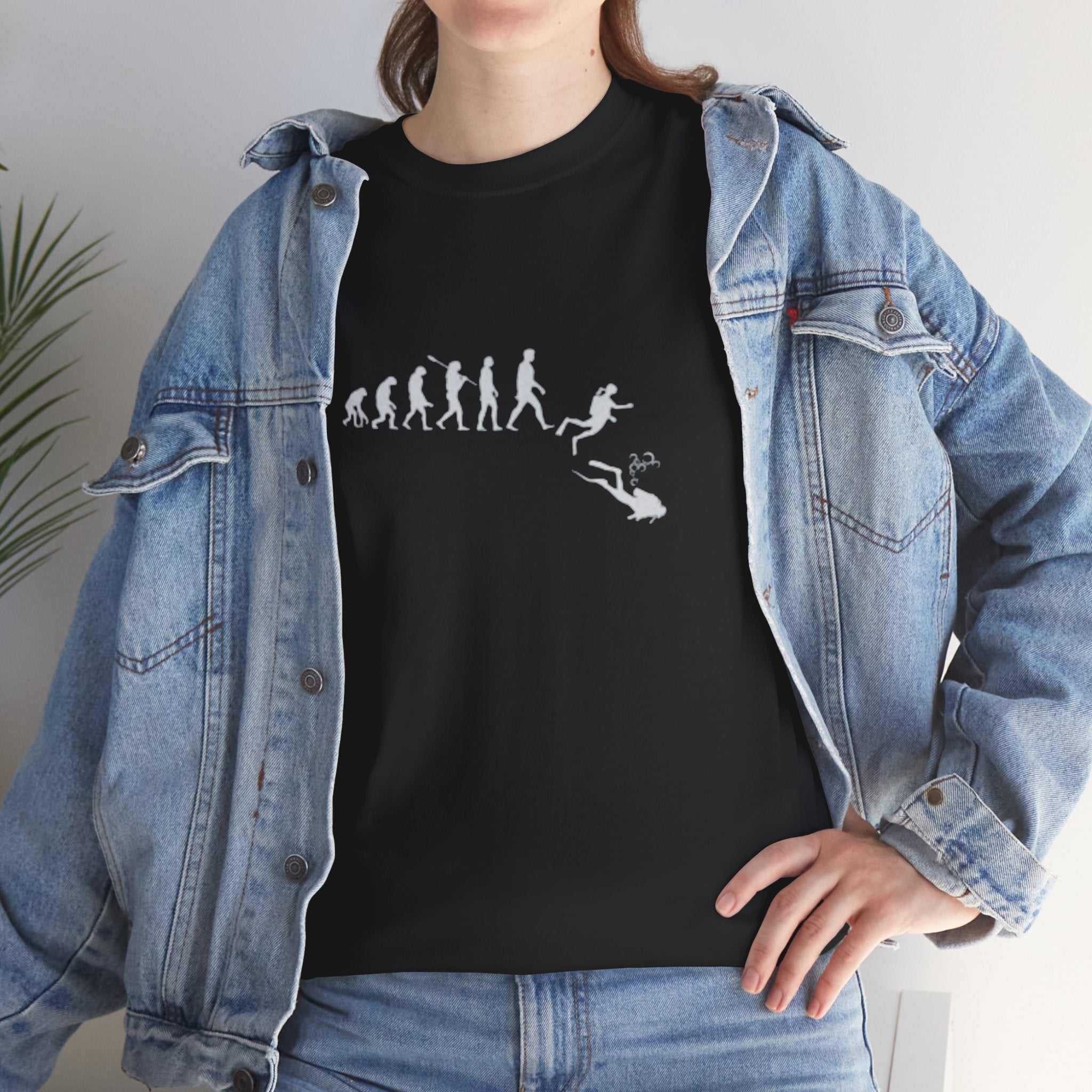 Evolution Theme Unisex Heavy Cotton Tee | Casual Wear, Gift for Nature Lovers