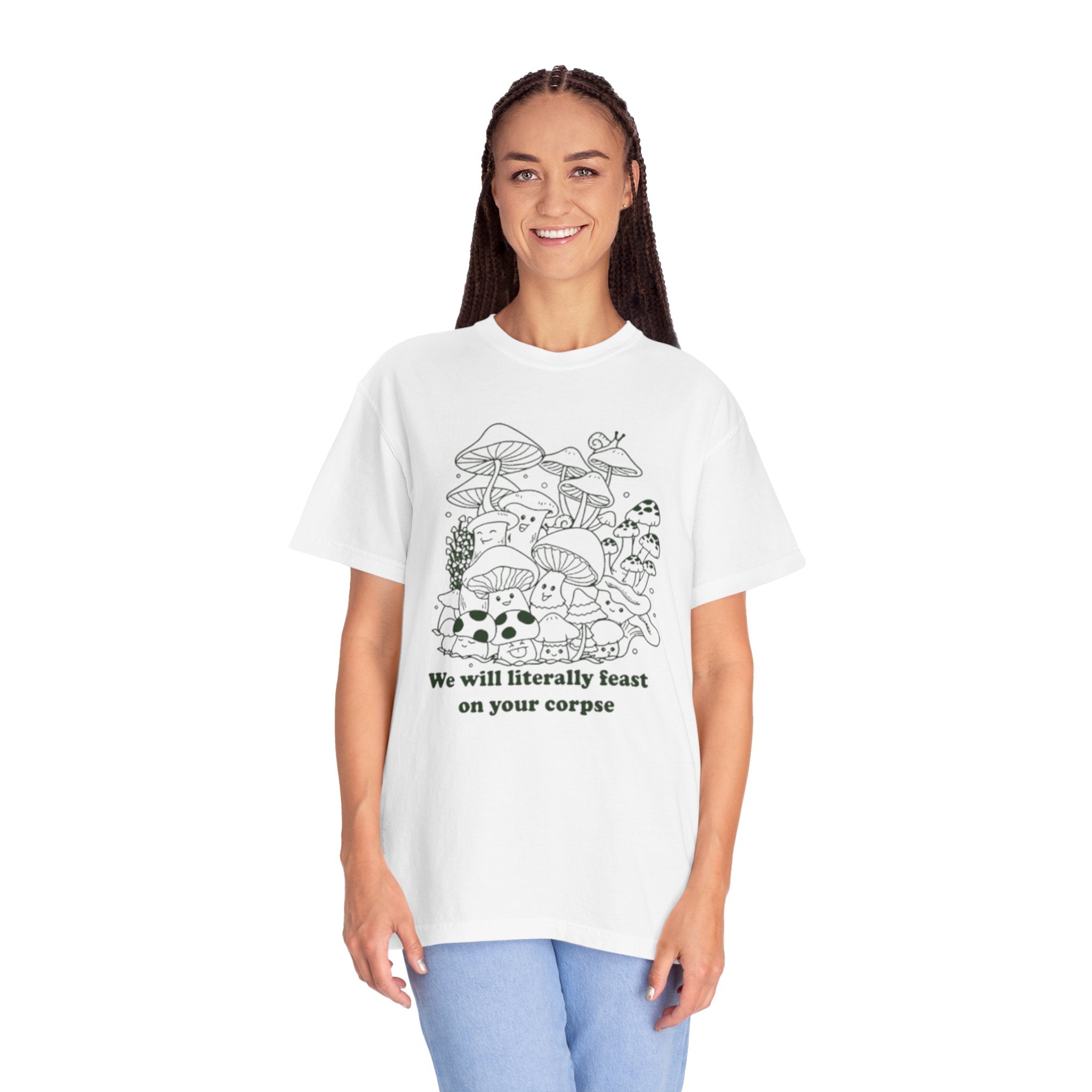 Whimsical Mushroom T-Shirt | Funny Botanical Tee, Cute Gift for Nature Lovers, Eco-Friendly Fashion