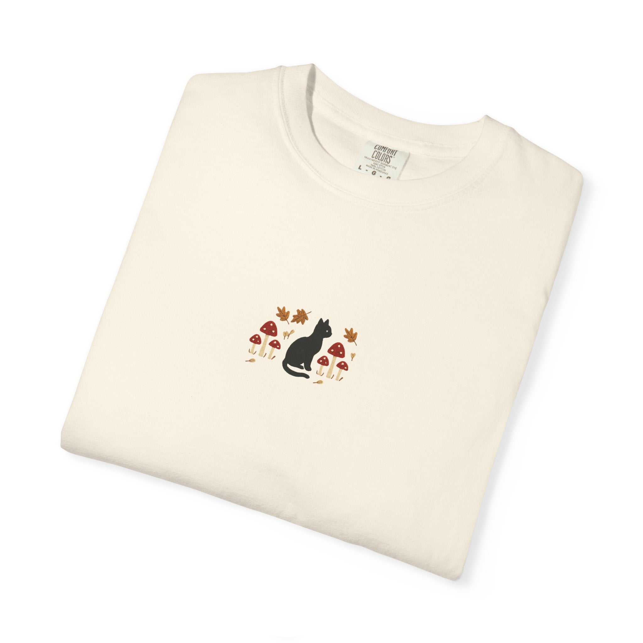 Cat Floral Unisex Garment-Dyed T-Shirt, Cozy Tee, Cat Lover Gift, Casual Wear, Unique Design, Everyday Fashion