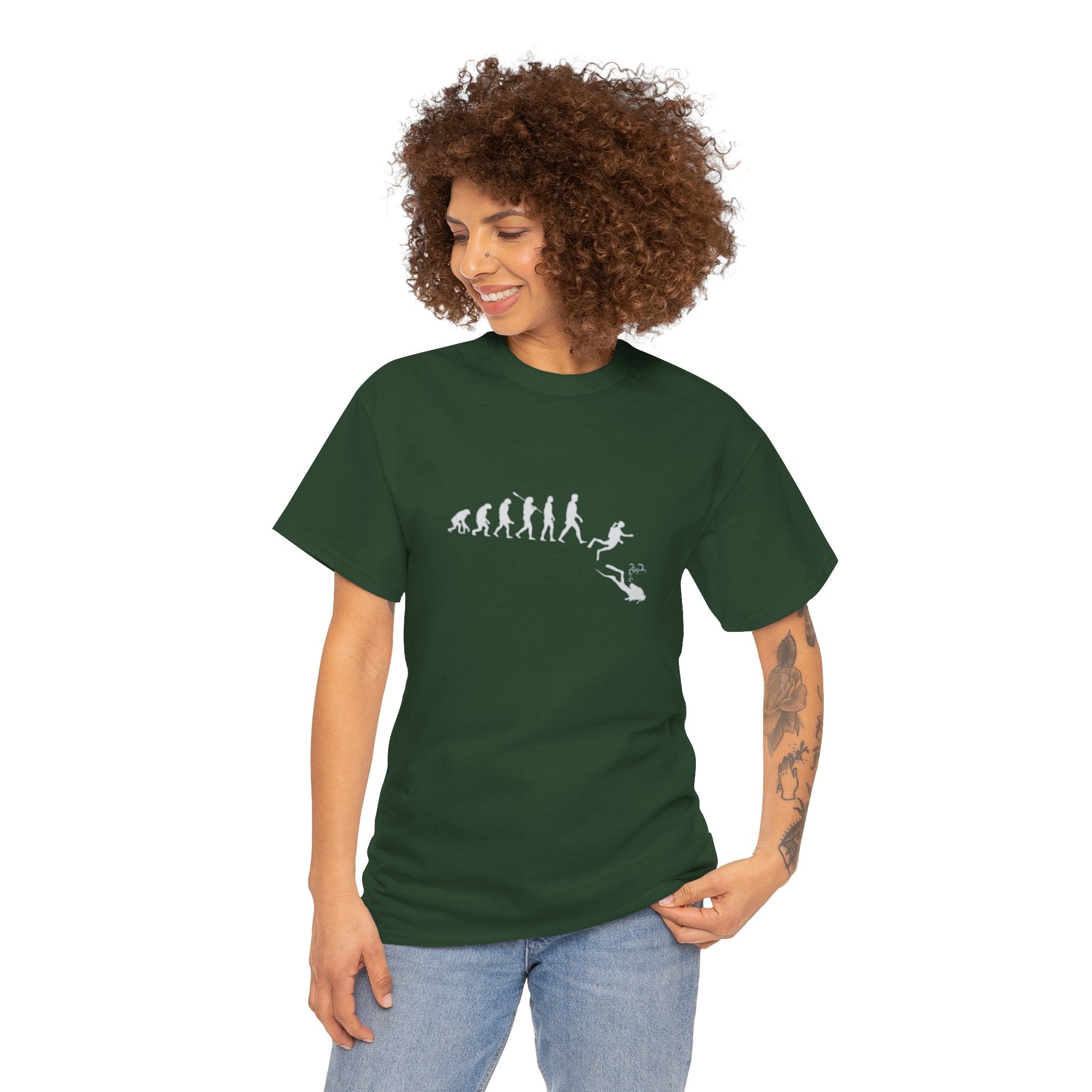 Evolution Theme Unisex Heavy Cotton Tee | Casual Wear, Gift for Nature Lovers