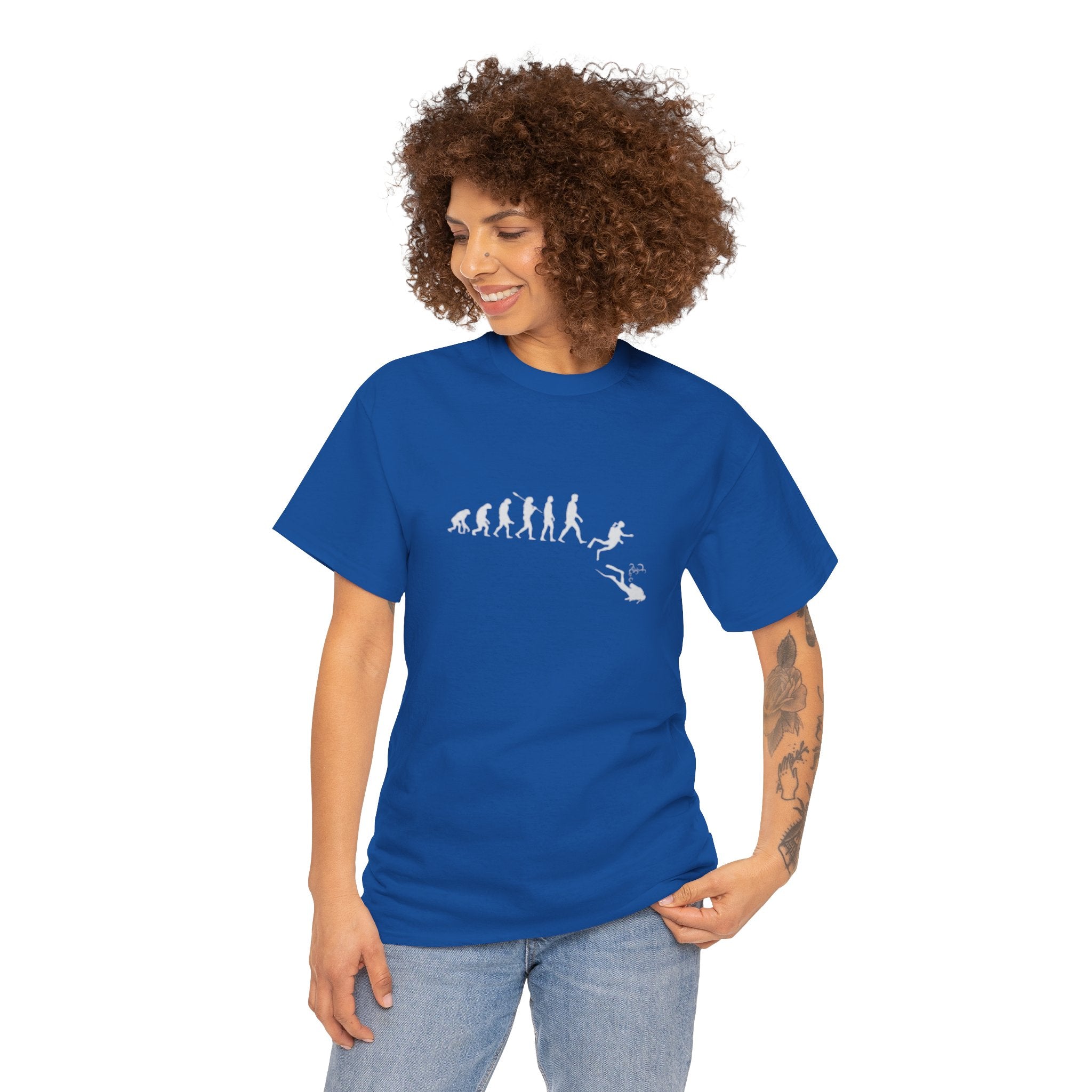 Evolution Theme Unisex Heavy Cotton Tee | Casual Wear, Gift for Nature Lovers
