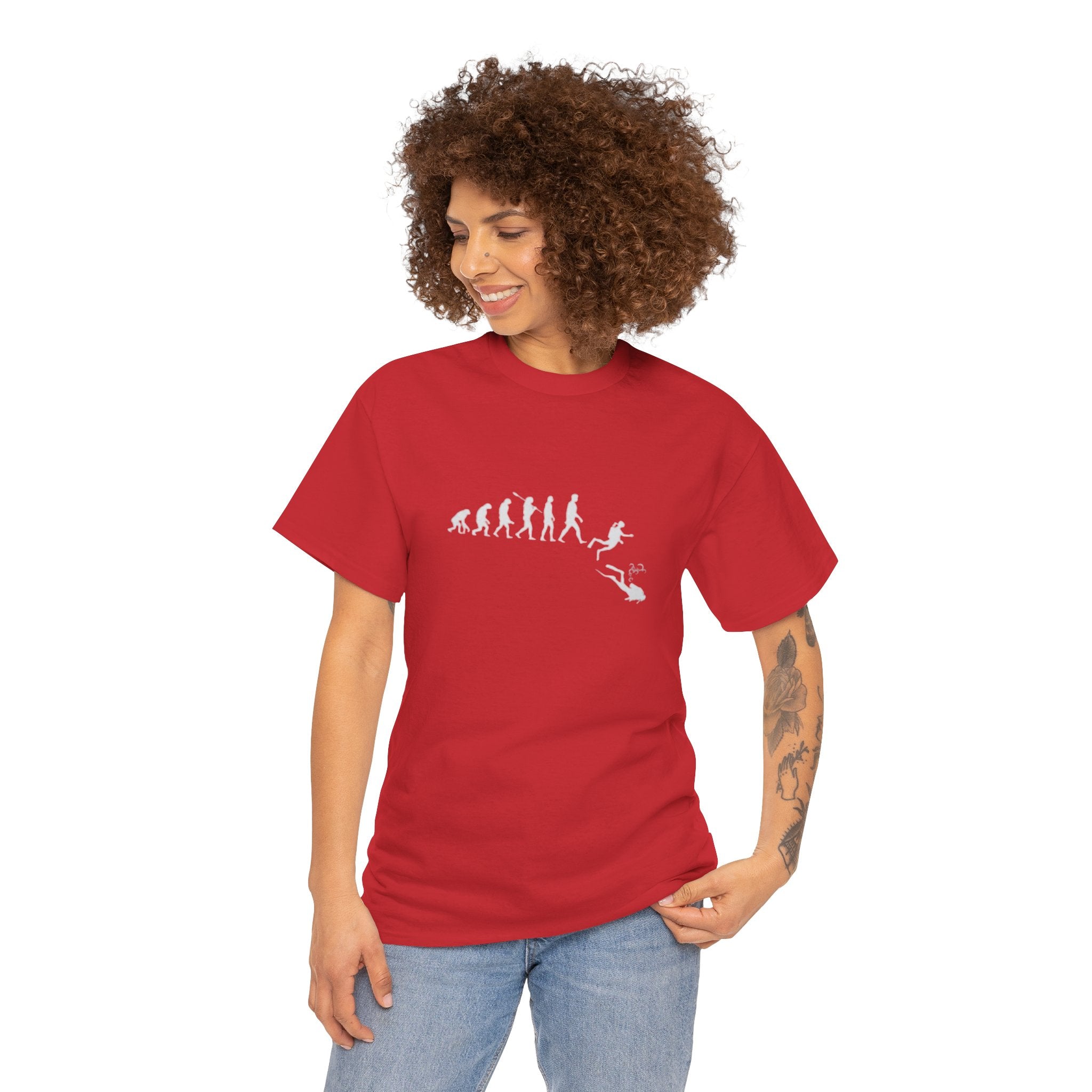 Evolution Theme Unisex Heavy Cotton Tee | Casual Wear, Gift for Nature Lovers