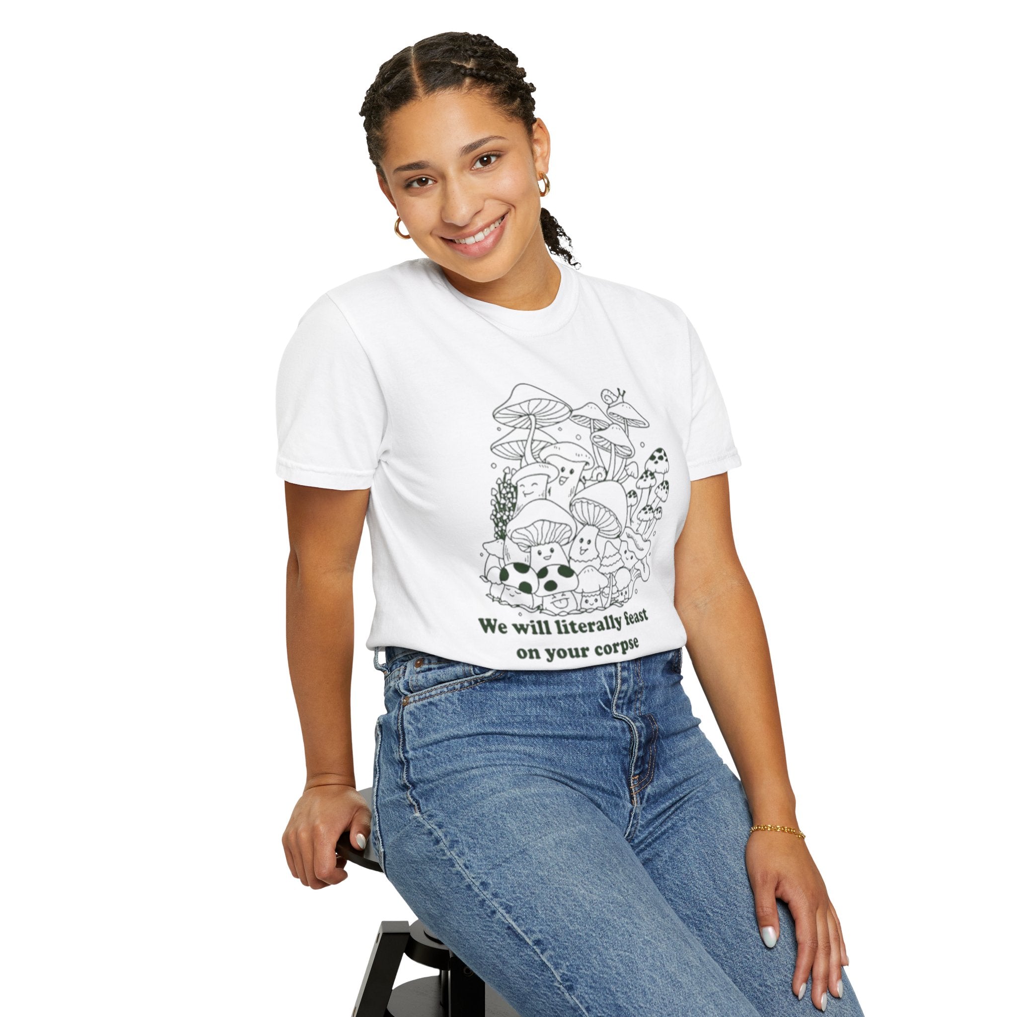 Whimsical Mushroom T-Shirt | Funny Botanical Tee, Cute Gift for Nature Lovers, Eco-Friendly Fashion