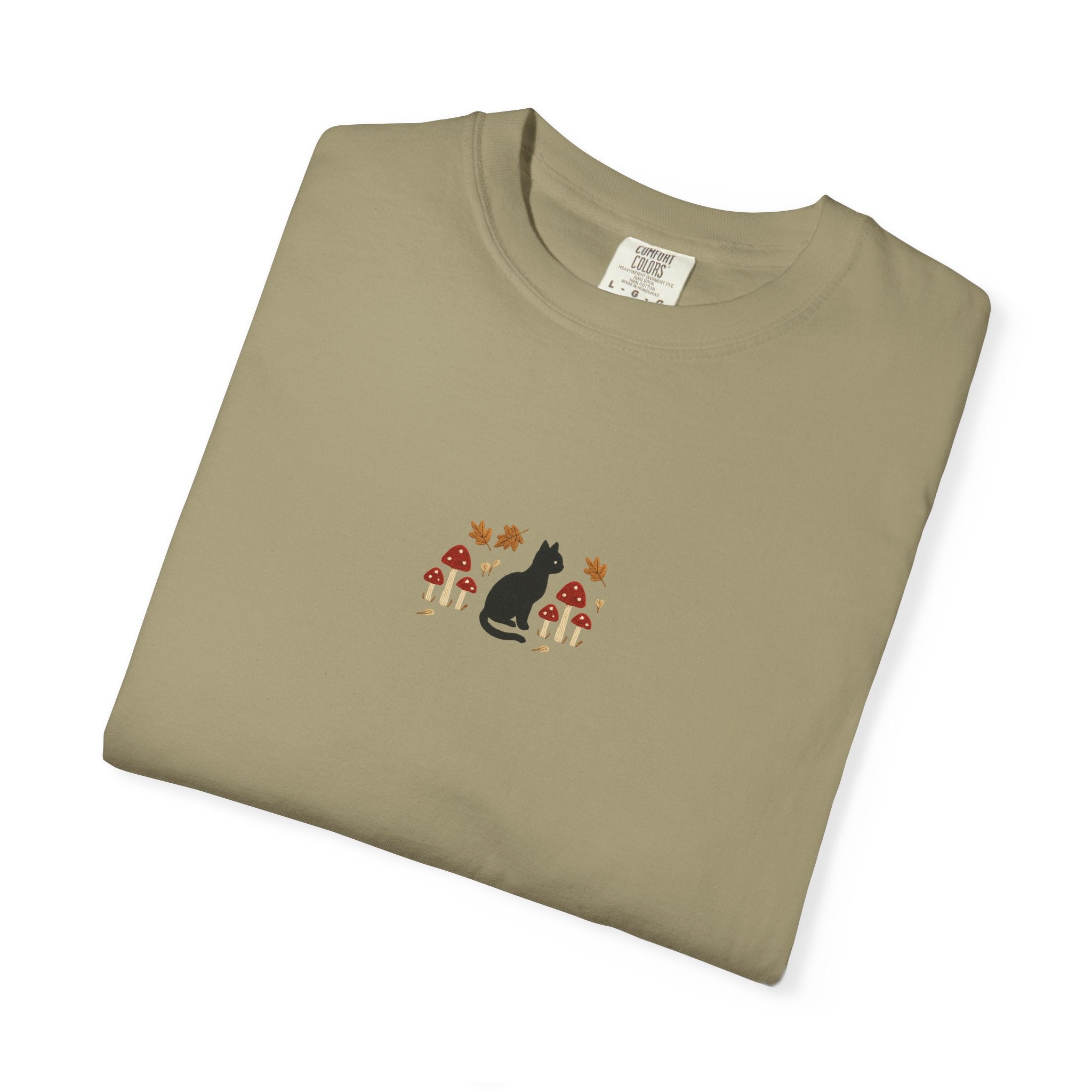 Cat Floral Unisex Garment-Dyed T-Shirt, Cozy Tee, Cat Lover Gift, Casual Wear, Unique Design, Everyday Fashion