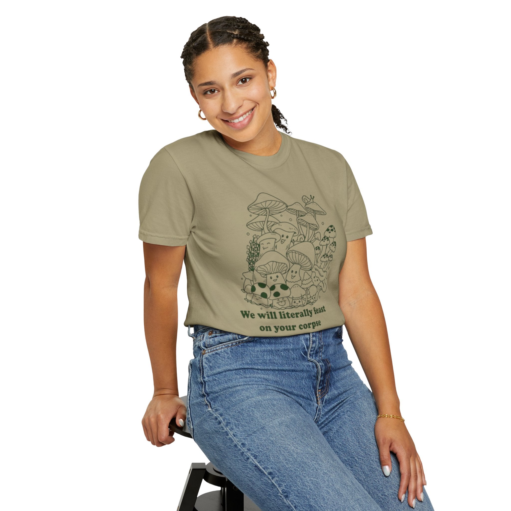 Whimsical Mushroom T-Shirt | Funny Botanical Tee, Cute Gift for Nature Lovers, Eco-Friendly Fashion