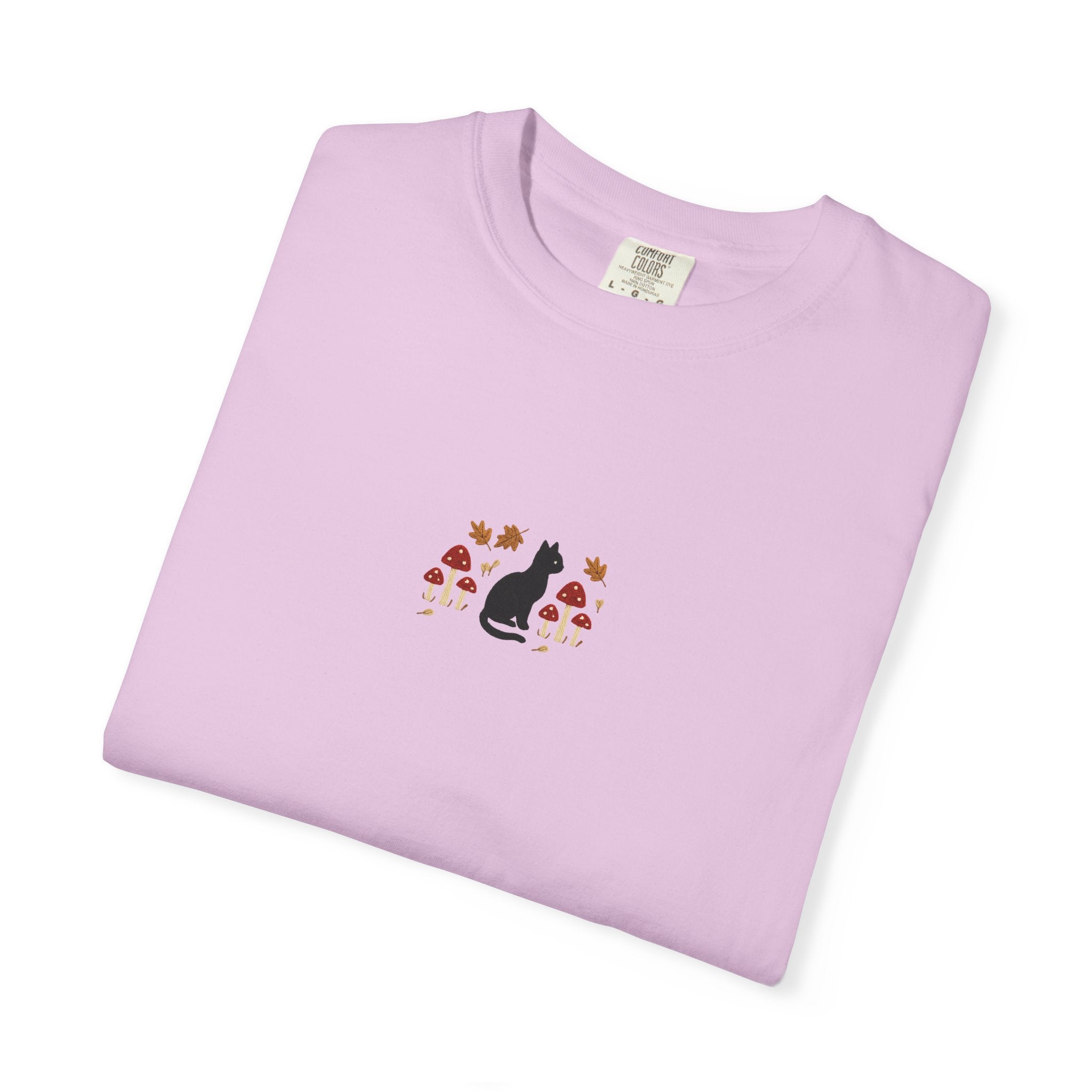 Cat Floral Unisex Garment-Dyed T-Shirt, Cozy Tee, Cat Lover Gift, Casual Wear, Unique Design, Everyday Fashion
