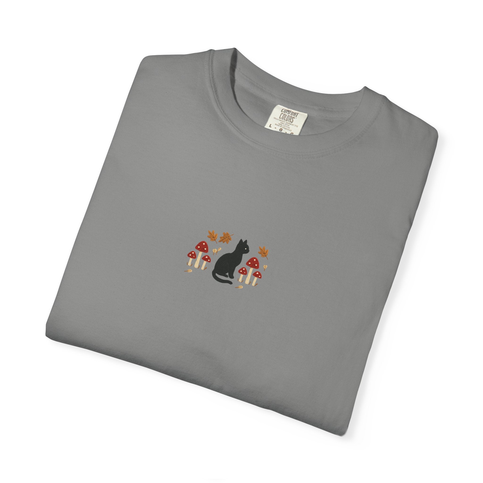 Cat Floral Unisex Garment-Dyed T-Shirt, Cozy Tee, Cat Lover Gift, Casual Wear, Unique Design, Everyday Fashion
