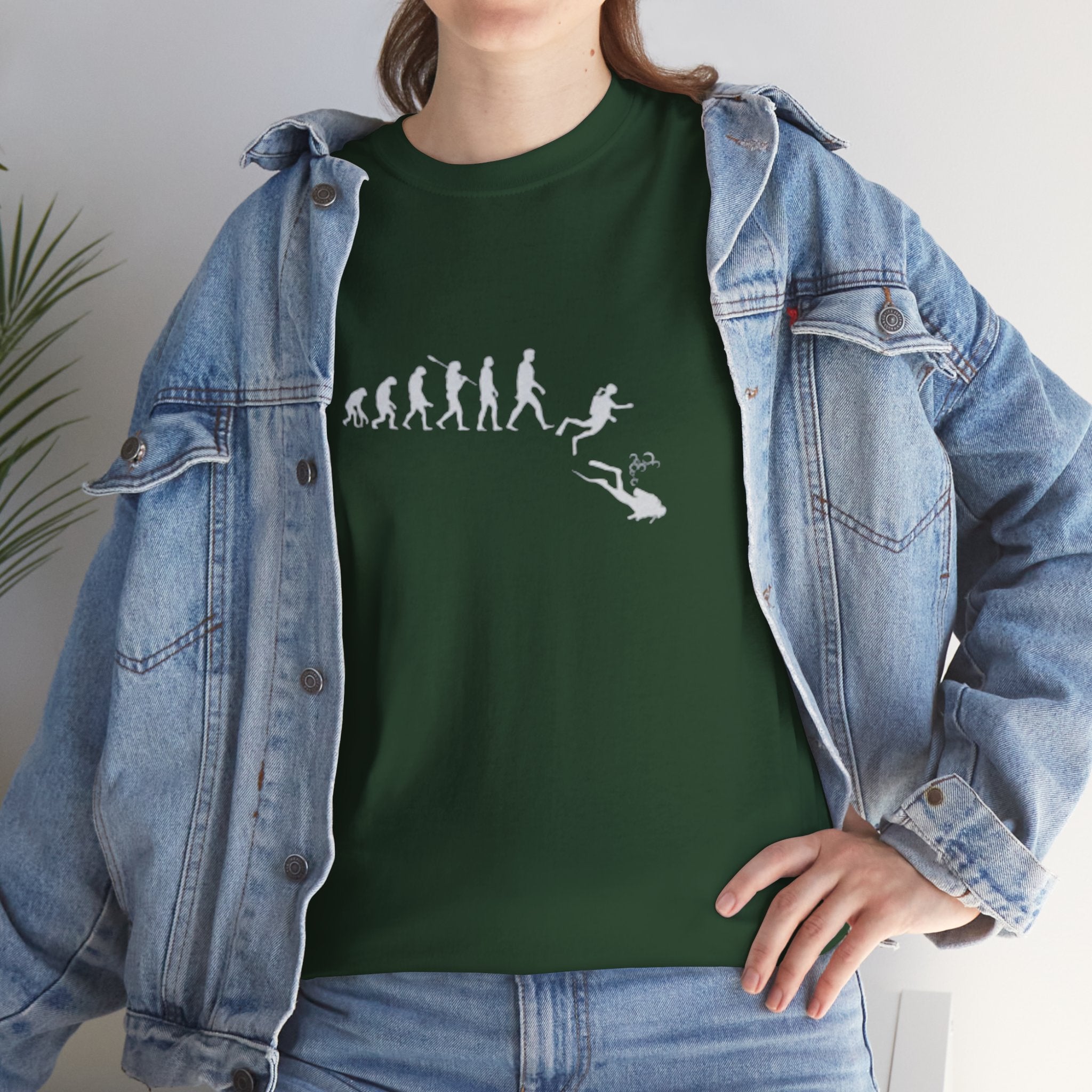 Evolution Theme Unisex Heavy Cotton Tee | Casual Wear, Gift for Nature Lovers