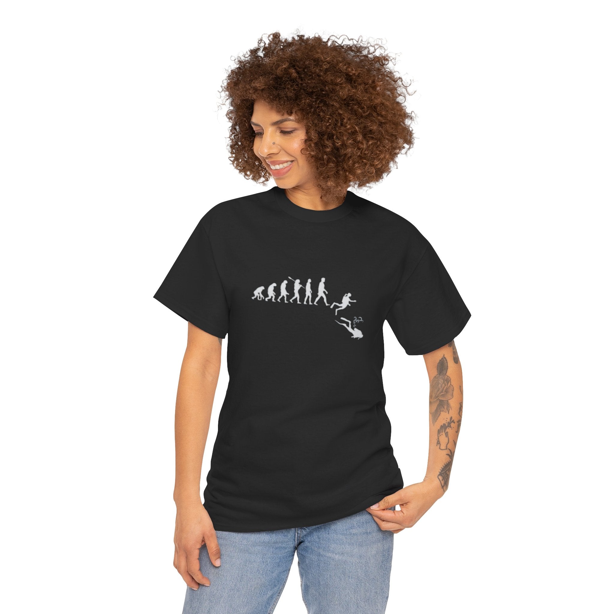 Evolution Theme Unisex Heavy Cotton Tee | Casual Wear, Gift for Nature Lovers
