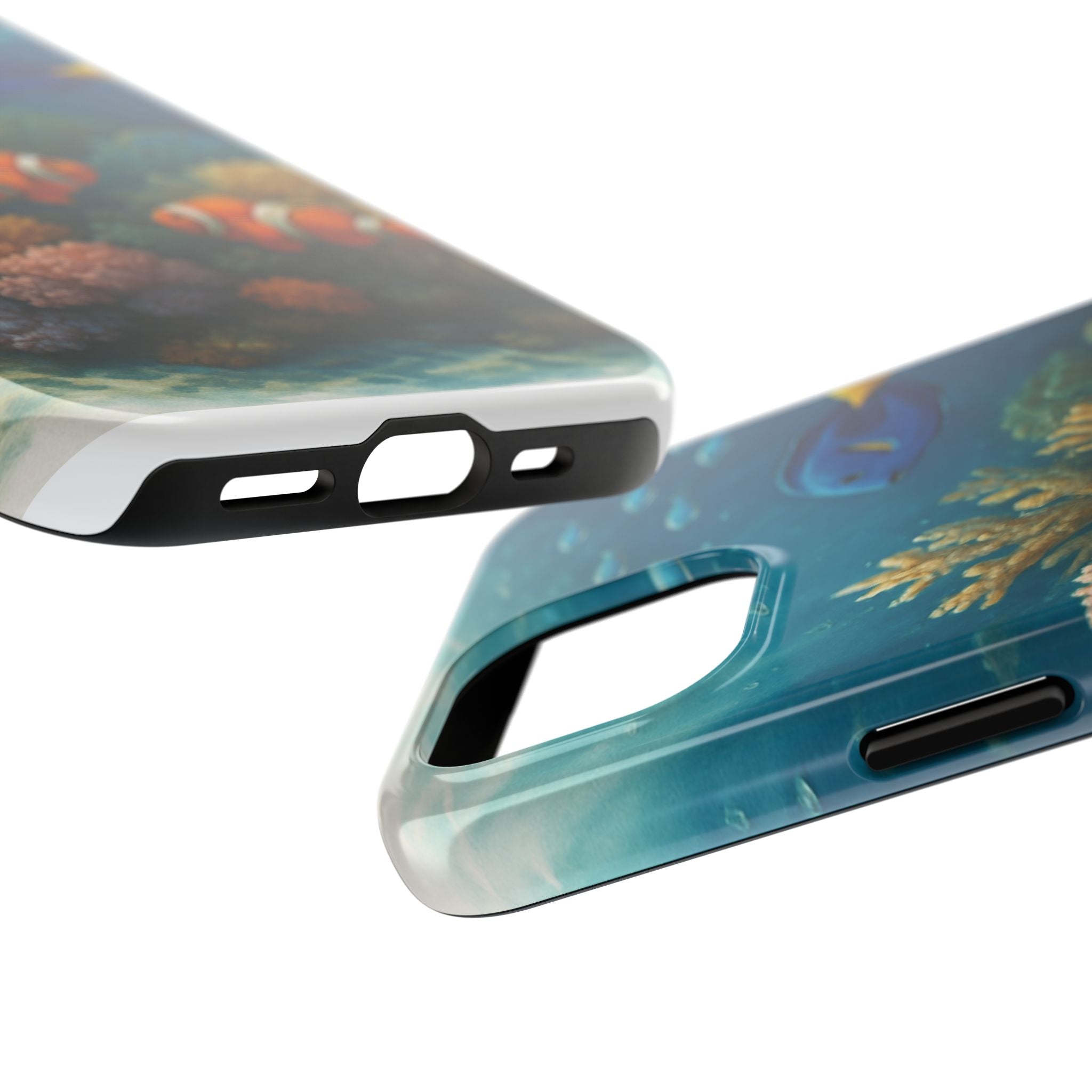 Vibrant Ocean-Themed Tough Phone Case | Cute Clownfish & Coral, Beach Lover Gift, Underwater Decor, Durable & Stylish Protection