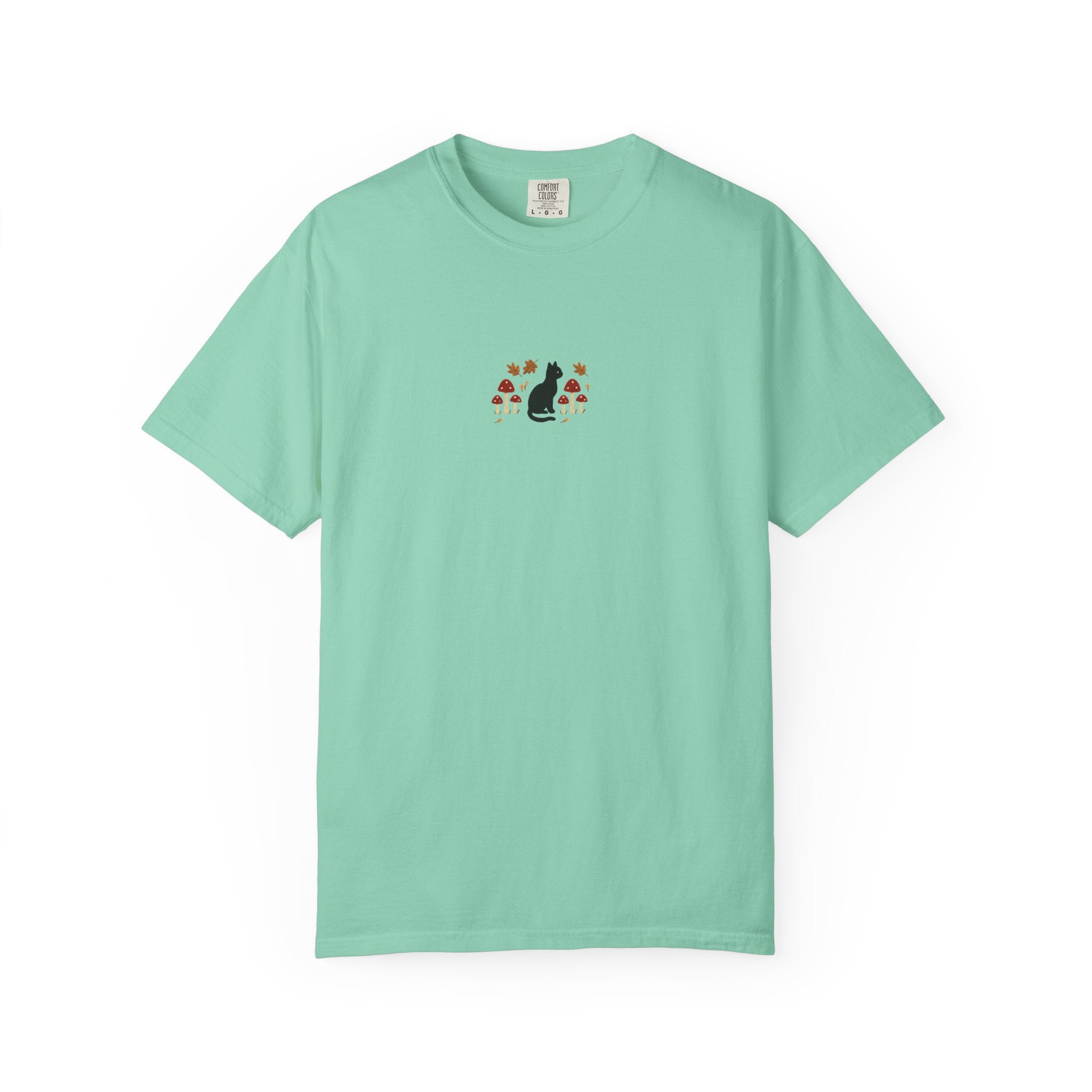 Cat Floral Unisex Garment-Dyed T-Shirt, Cozy Tee, Cat Lover Gift, Casual Wear, Unique Design, Everyday Fashion