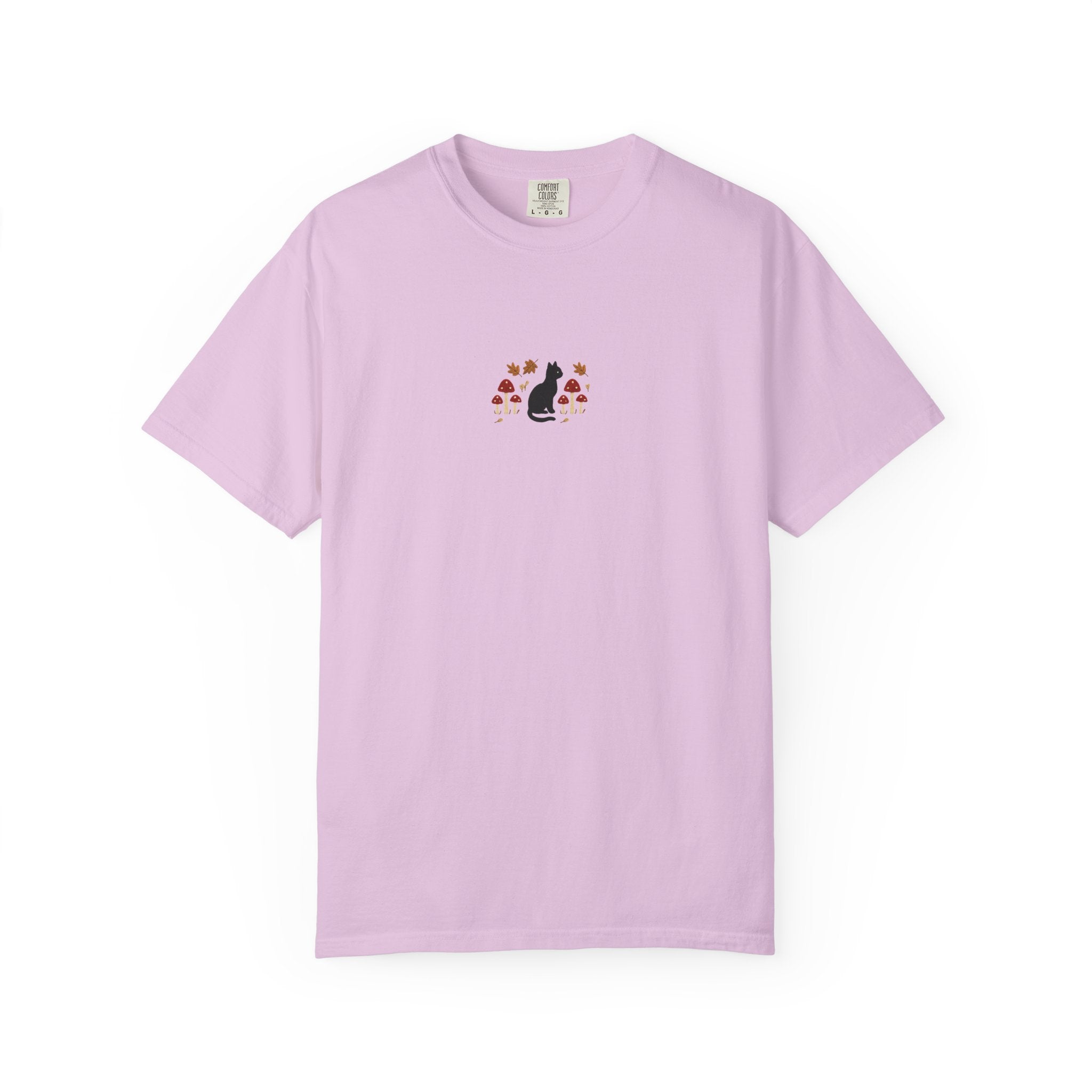 Cat Floral Unisex Garment-Dyed T-Shirt, Cozy Tee, Cat Lover Gift, Casual Wear, Unique Design, Everyday Fashion