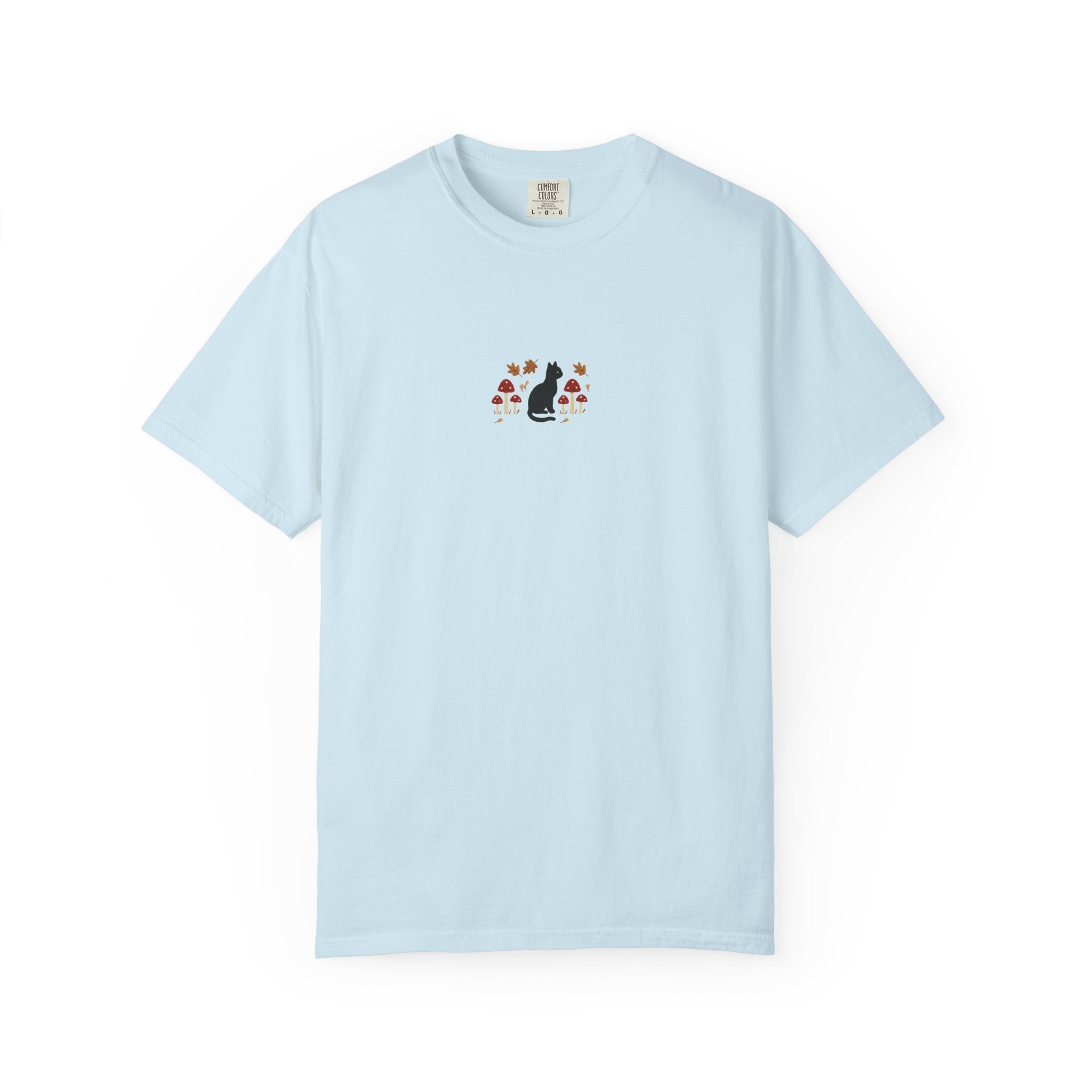 Cat Floral Unisex Garment-Dyed T-Shirt, Cozy Tee, Cat Lover Gift, Casual Wear, Unique Design, Everyday Fashion
