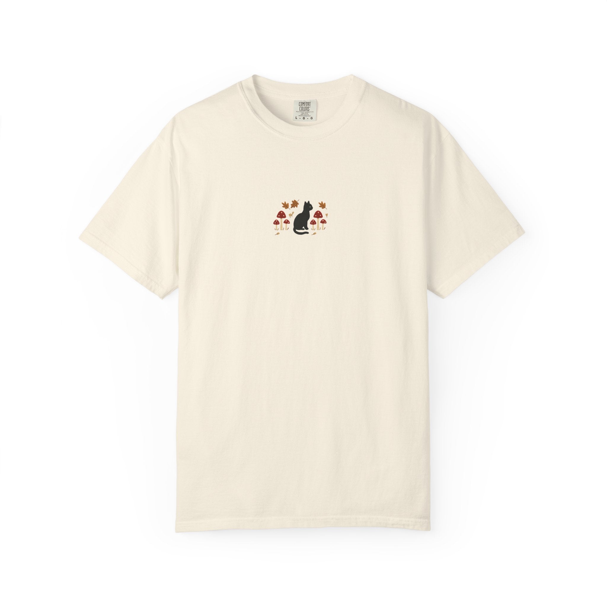 Cat Floral Unisex Garment-Dyed T-Shirt, Cozy Tee, Cat Lover Gift, Casual Wear, Unique Design, Everyday Fashion