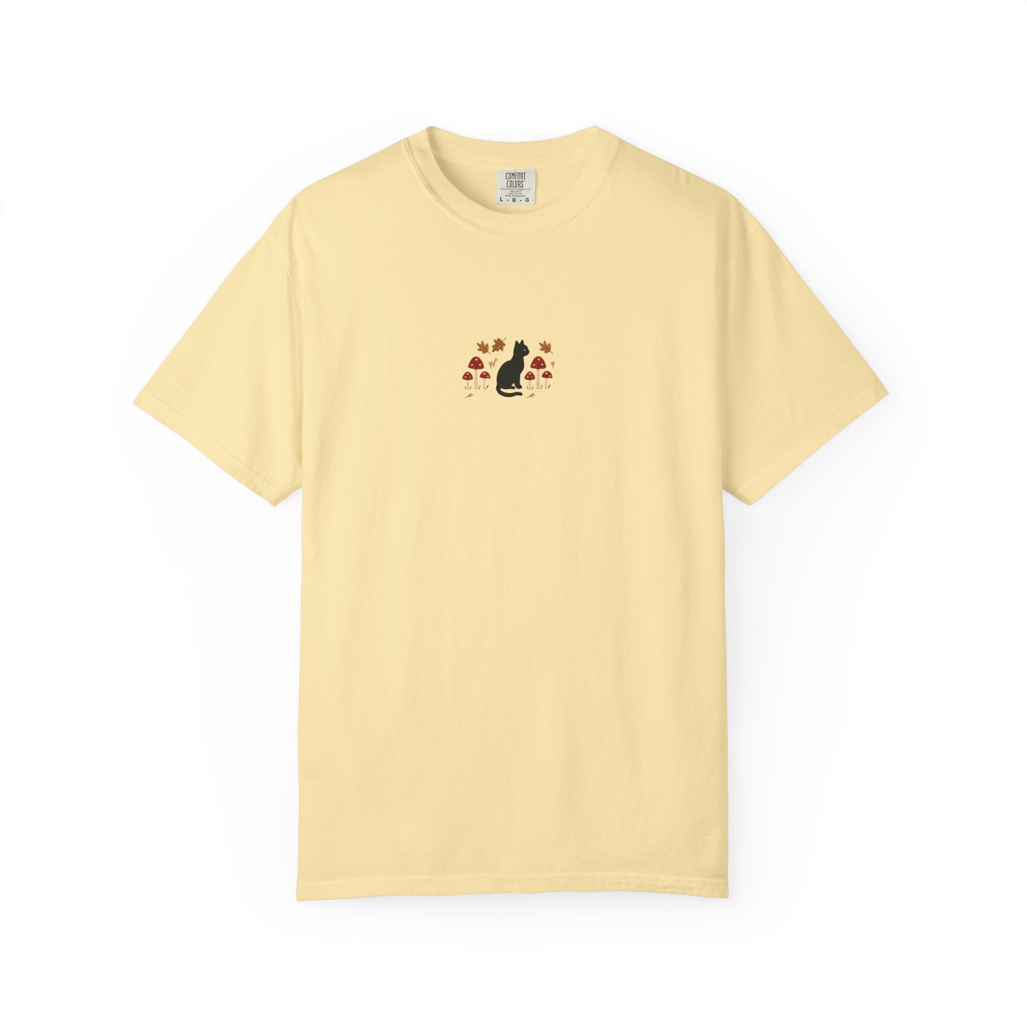 Cat Floral Unisex Garment-Dyed T-Shirt, Cozy Tee, Cat Lover Gift, Casual Wear, Unique Design, Everyday Fashion
