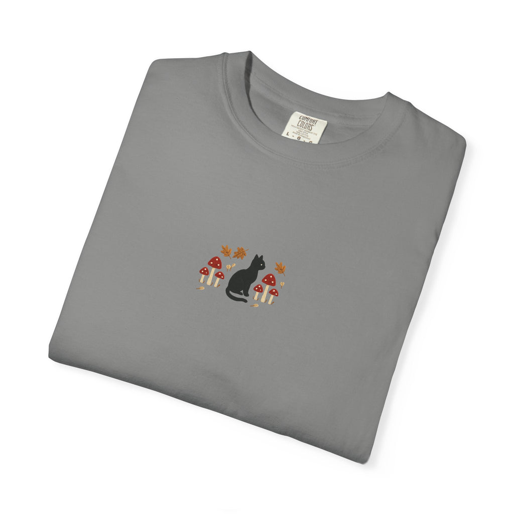 Cat Floral Unisex Garment-Dyed T-Shirt, Cozy Tee, Cat Lover Gift, Casual Wear, Unique Design, Everyday Fashion