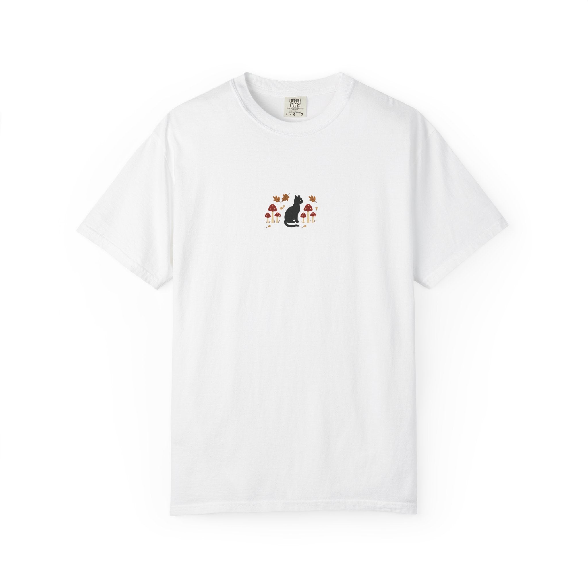 Cat Floral Unisex Garment-Dyed T-Shirt, Cozy Tee, Cat Lover Gift, Casual Wear, Unique Design, Everyday Fashion