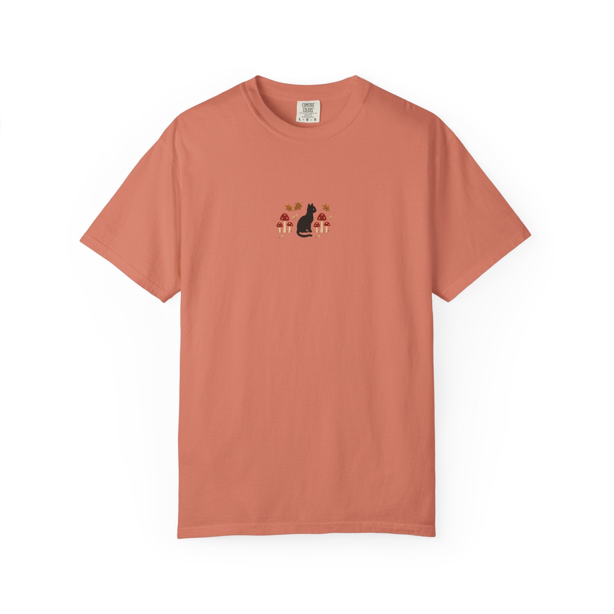 Cat Floral Unisex Garment-Dyed T-Shirt, Cozy Tee, Cat Lover Gift, Casual Wear, Unique Design, Everyday Fashion